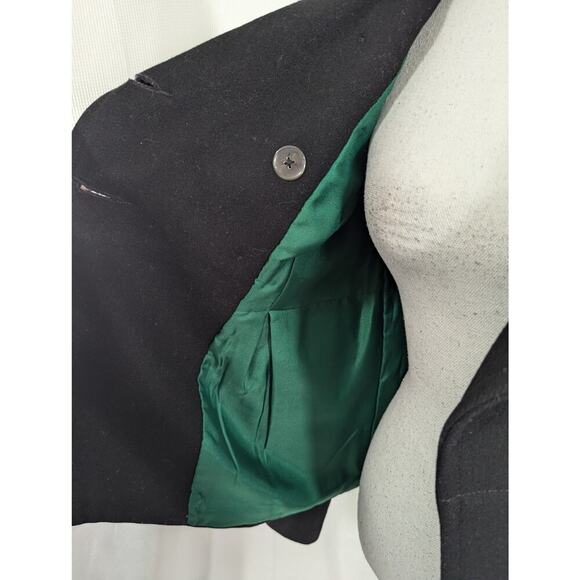 OLD NAVY! LUXE BLACK FINE WOOL BLEND BABYDOLL STYLE PEACOAT, COAT, JACKET! SZ S - Picture 6 of 11